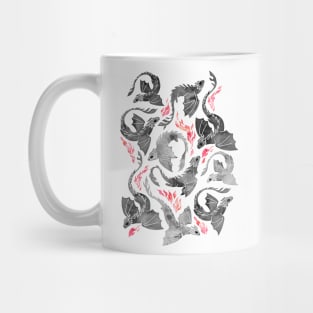 Dragon fire greys & blacks Mug